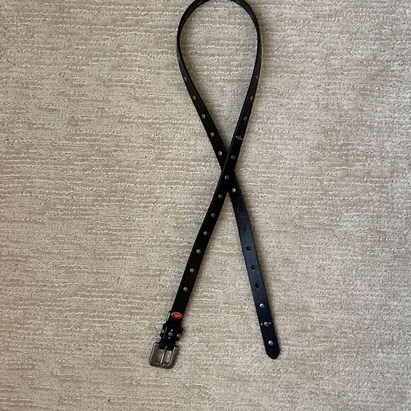 EDC Accessories - Women’s EDC Black Leather Belt with Silver Accents